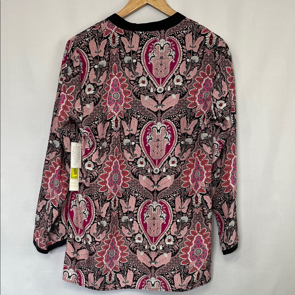 Singrid Olsen Women’s Vintage Silk Paisley Mosaic Top - Size XS - Picture 3 of 8